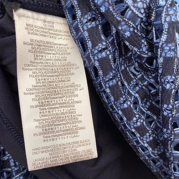 BCBGMAXAZRIA Blue Asymmetrical Dress, Sz XXS - Picture 4 of 4